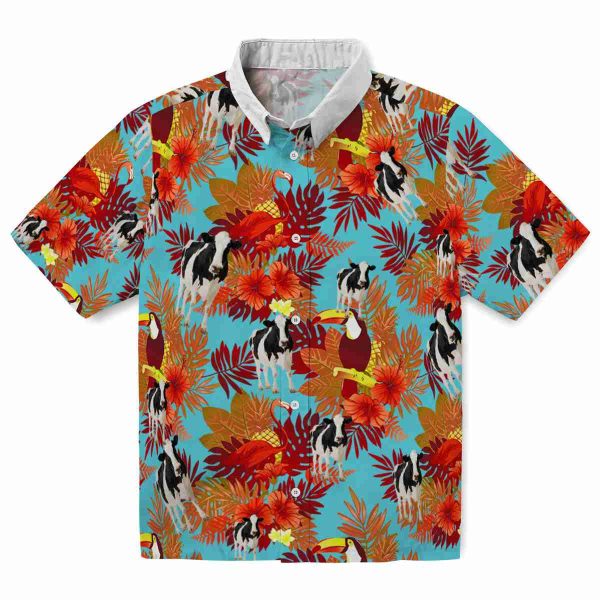 Cow Floral Toucan Hawaiian Shirt Best selling