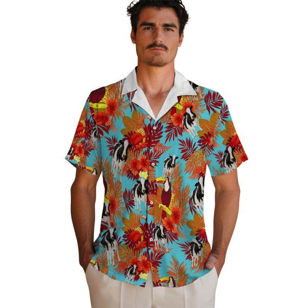 Cow Floral Toucan Hawaiian Shirt High quality