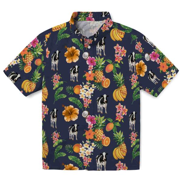 Cow Hibiscus And Fruit Hawaiian Shirt Best selling