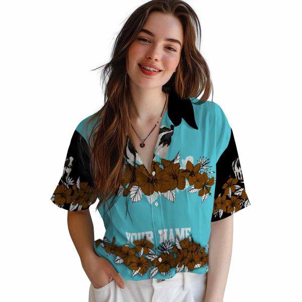 Cow Hibiscus Stripe Hawaiian Shirt Trendy