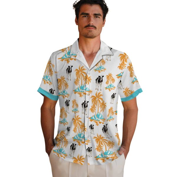 Cow Palm Island Print Hawaiian Shirt High quality