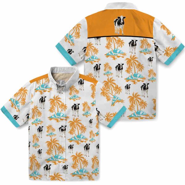 Cow Palm Island Print Hawaiian Shirt Latest Model