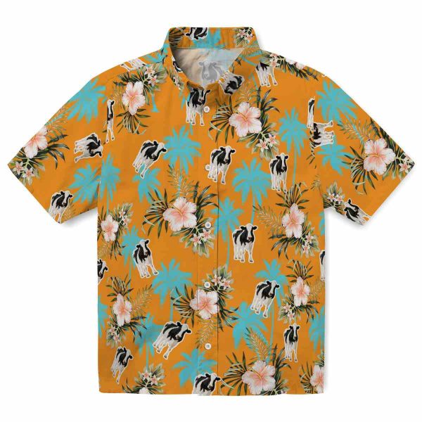 Cow Palm Tree Flower Hawaiian Shirt Best selling