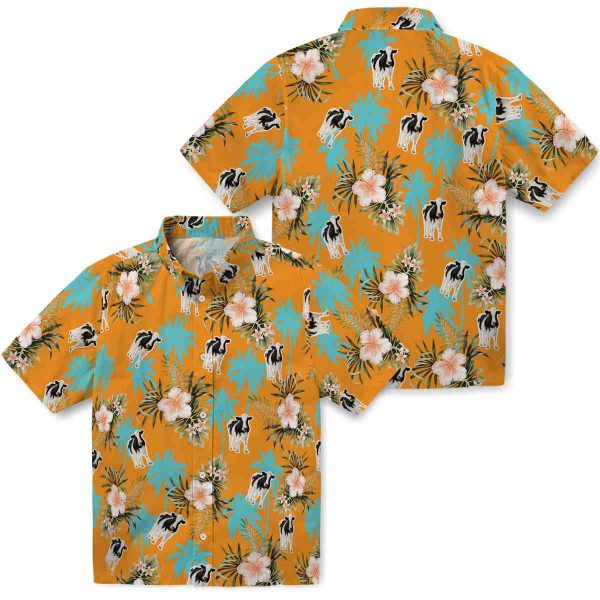 Cow Palm Tree Flower Hawaiian Shirt Latest Model