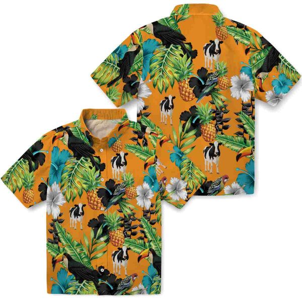 Cow Toucan Hibiscus Pineapple Hawaiian Shirt Latest Model