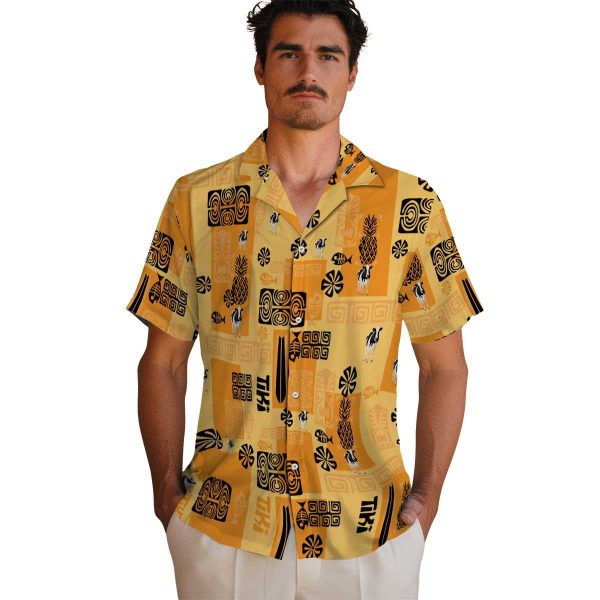 Cow Tribal Symbols Hawaiian Shirt High quality