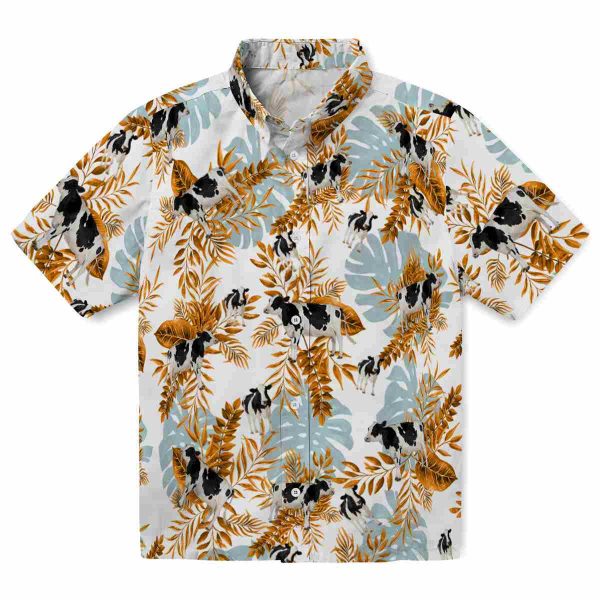 Cow Tropical Leaves Hawaiian Shirt Best selling