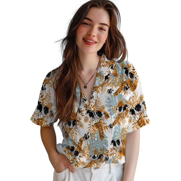 Cow Tropical Leaves Hawaiian Shirt Trendy