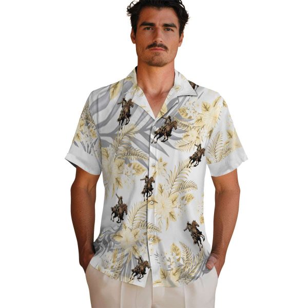 Cowboy Hibiscus Palm Leaves Hawaiian Shirt High quality