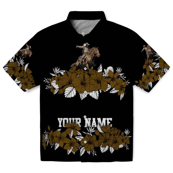 Cowboy Hibiscus Stripe Hawaiian Shirt Best selling