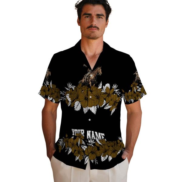 Cowboy Hibiscus Stripe Hawaiian Shirt High quality