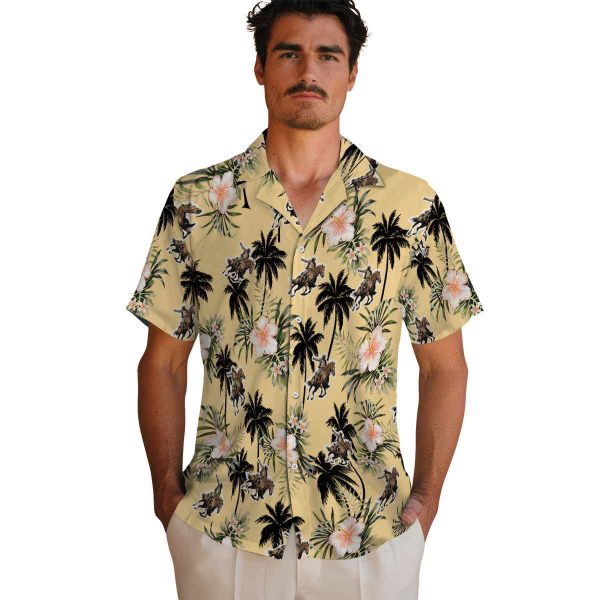 Cowboy Palm Tree Flower Hawaiian Shirt High quality