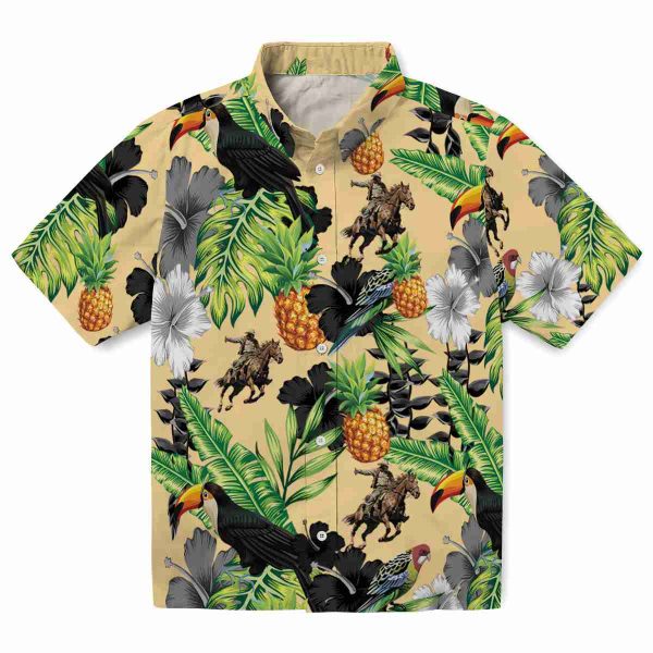 Cowboy Toucan Hibiscus Pineapple Hawaiian Shirt Best selling