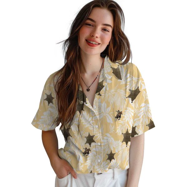 Cowboy Tropical Leaf Hawaiian Shirt Trendy