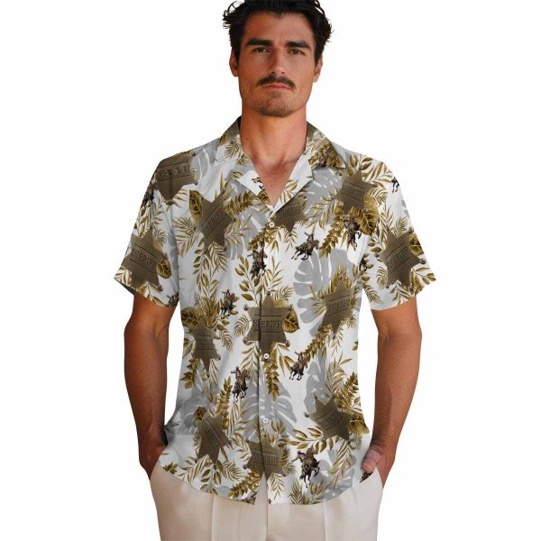 Cowboy Tropical Leaves Hawaiian Shirt High quality