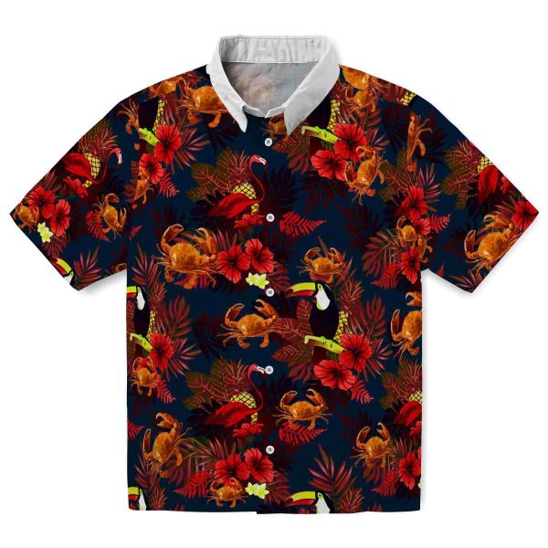 Crab Floral Toucan Hawaiian Shirt Best selling