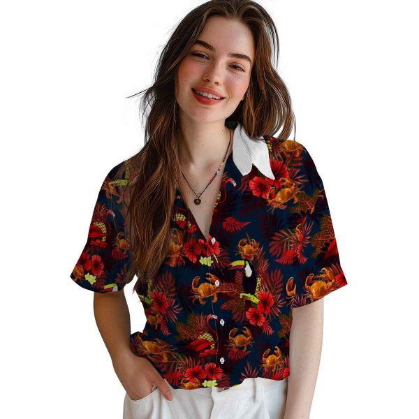 Crab Floral Toucan Hawaiian Shirt Trendy