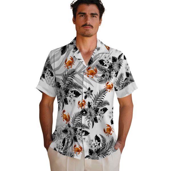 Crab Hibiscus Palm Leaves Hawaiian Shirt High quality