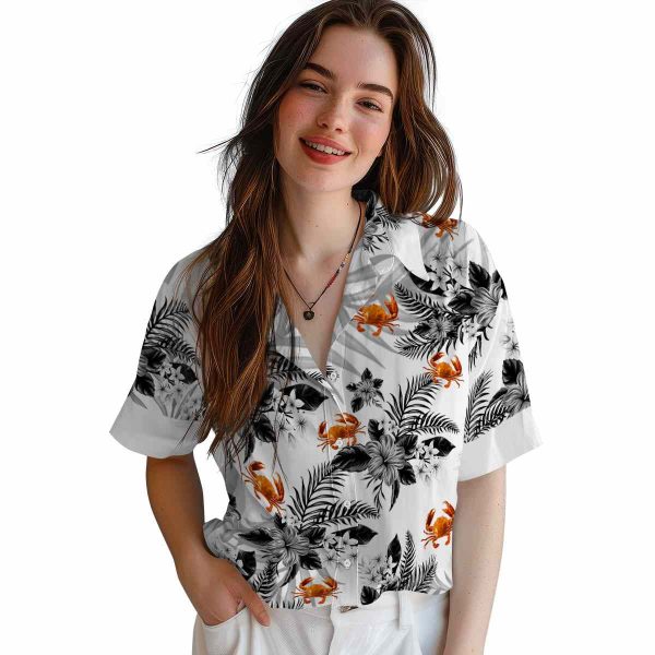 Crab Hibiscus Palm Leaves Hawaiian Shirt Trendy