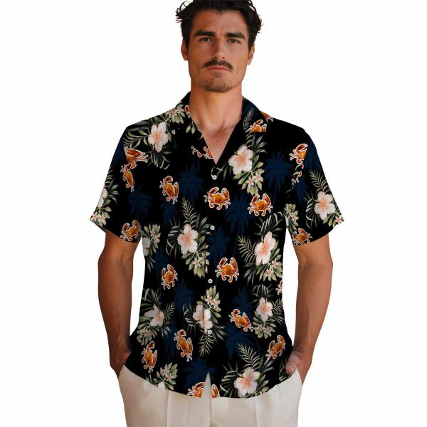 Crab Palm Tree Flower Hawaiian Shirt High quality