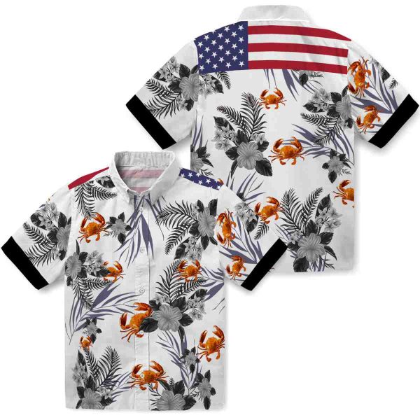 Crab Patriotic Hibiscus Design Hawaiian Shirt Latest Model