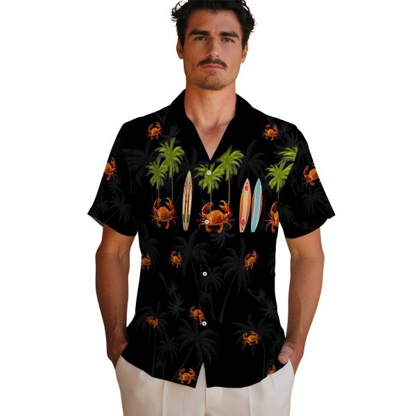 Crab Surfboard Palm Hawaiian Shirt High quality