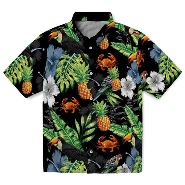 Crab Toucan Hibiscus Pineapple Hawaiian Shirt Best selling