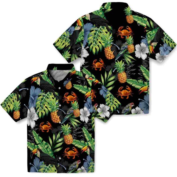 Crab Toucan Hibiscus Pineapple Hawaiian Shirt Latest Model