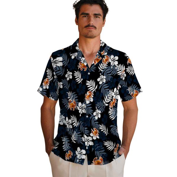 Crab Tropical Floral Hawaiian Shirt High quality