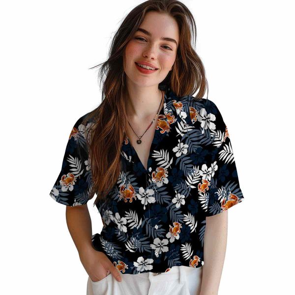 Crab Tropical Floral Hawaiian Shirt Trendy