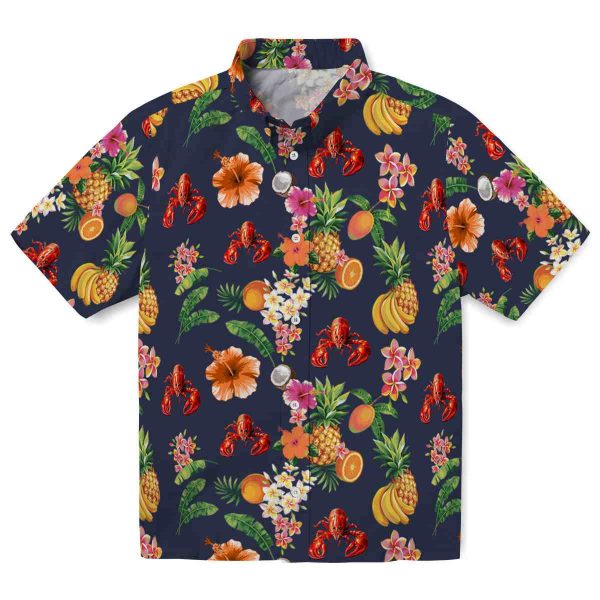 Crawfish Hibiscus And Fruit Hawaiian Shirt Best selling