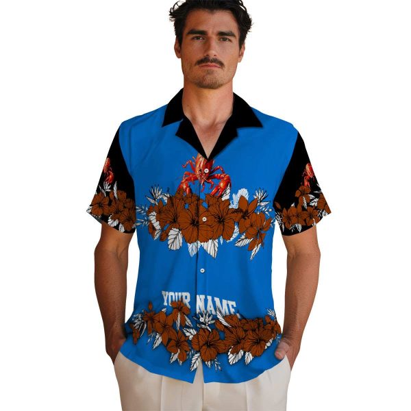 Crawfish Hibiscus Stripe Hawaiian Shirt High quality