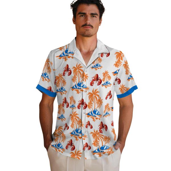 Crawfish Palm Island Print Hawaiian Shirt High quality