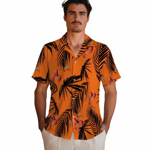 Crawfish Palm Leaf Hawaiian Shirt High quality