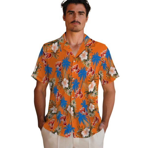 Crawfish Palm Tree Flower Hawaiian Shirt High quality