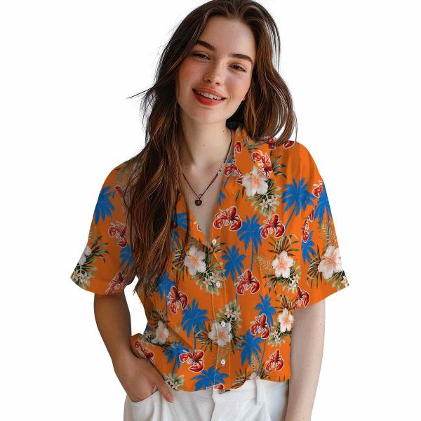 Crawfish Palm Tree Flower Hawaiian Shirt Trendy