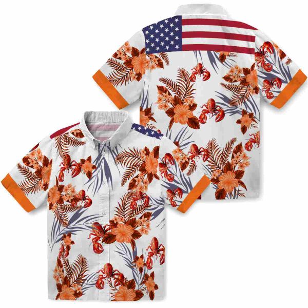 Crawfish Patriotic Hibiscus Design Hawaiian Shirt Latest Model