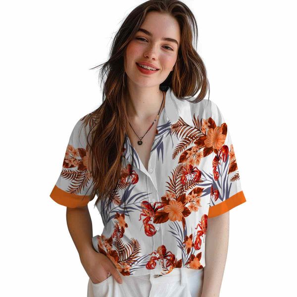 Crawfish Patriotic Hibiscus Design Hawaiian Shirt Trendy