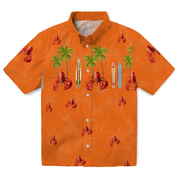 Crawfish Surfboard Palm Hawaiian Shirt Best selling