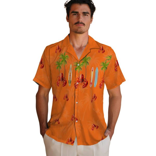 Crawfish Surfboard Palm Hawaiian Shirt High quality