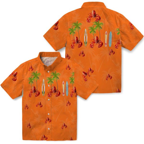 Crawfish Surfboard Palm Hawaiian Shirt Latest Model