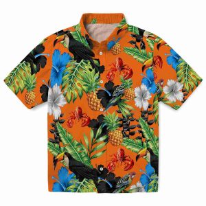 Crawfish Toucan Hibiscus Pineapple Hawaiian Shirt Best selling