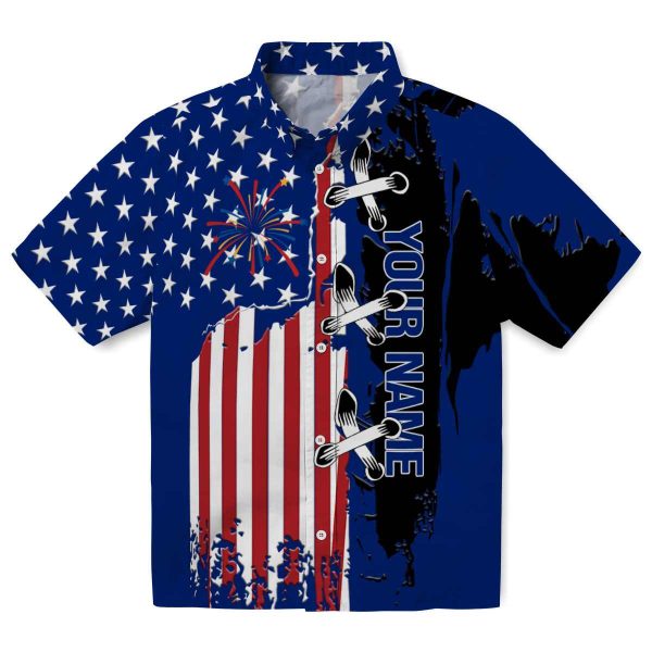 Custom 4th Of July Stitched Flag Hawaiian Shirt Best selling