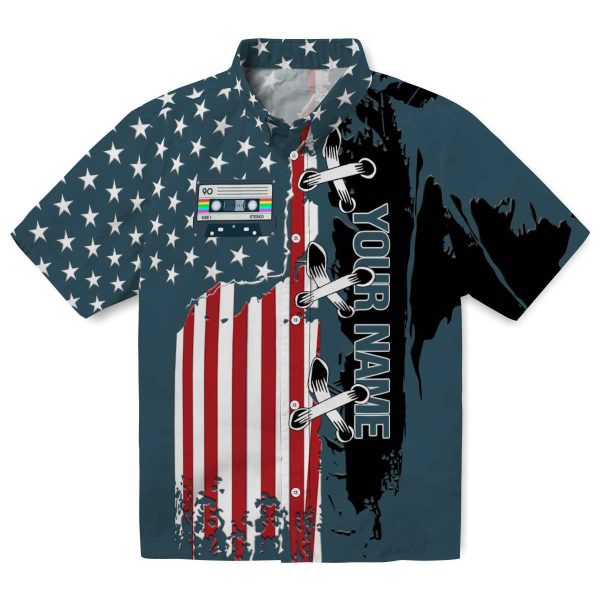 Custom 90s Stitched Flag Hawaiian Shirt Best selling