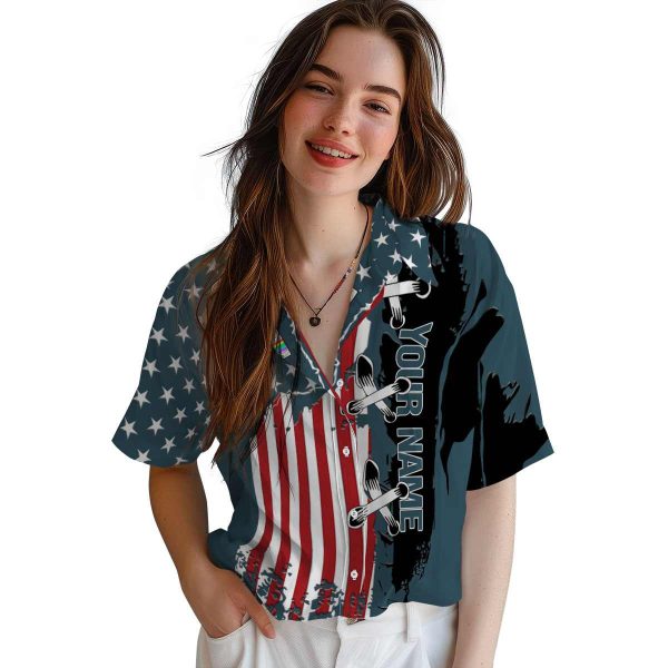 Custom 90s Stitched Flag Hawaiian Shirt Trendy