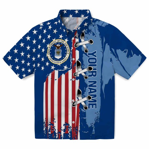 Custom Air Force Stitched Flag Hawaiian Shirt Best selling