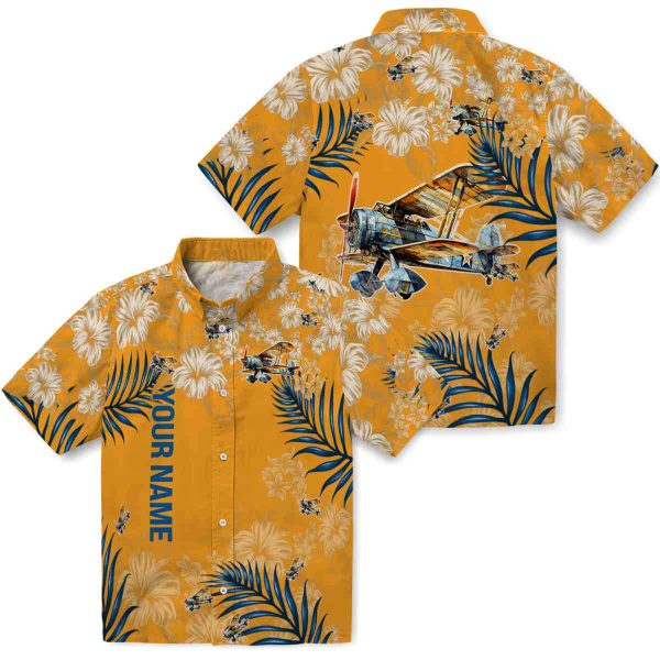 Custom Airplane Hibiscus Print Hawaiian Shirt Latest Model