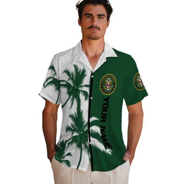 Custom Army Palm Trees Hawaiian Shirt High quality