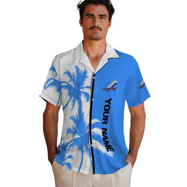 Custom Aviation Palm Trees Hawaiian Shirt High quality