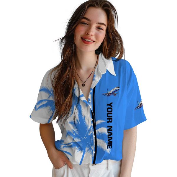 Custom Aviation Palm Trees Hawaiian Shirt Trendy